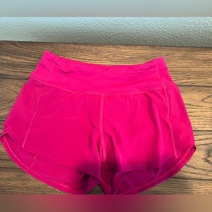 Lululemon Speed Up Mid-Rise Lined Short 4" Magenta/purple size 4